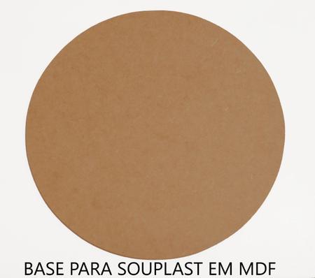 Imagem de Sousplat Supla 6 Capas Natal + 6 Base Mdf Redondo