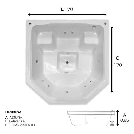 Imagem de Spa Quadrado San Juan com hidro em acrílico