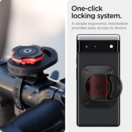 Imagem de Spigen Gearlock Stem Bike Mount com Adaptador Universal (Compatível com a maioria dos smartphones - Galaxy, iPhone, Pixel, Moto, etc.)