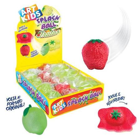 Splash ball frutas - caixa com 12 unidades - ACRILEX Imagem de Splash ball frutas - caixa com 12 unidades