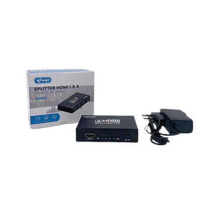 Imagem de Splitter Distribuidor Hdmi 1x4 3d Divisor Full Hd 1.4 1080p