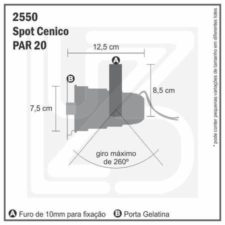 Imagem de Spot de Sobrepor Cênico PAR 20 c/canopla  - ALUMÍNIO