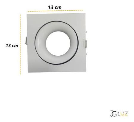 Imagem de Spot Embutir Direcionável Quadrado De Aluminio P/ 1x Par20 