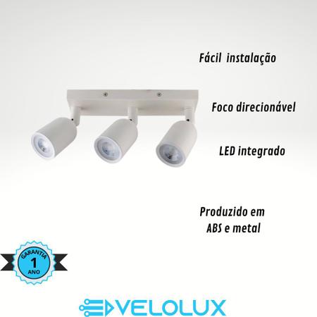 Spot LED Direct MR16 Base Linear 3x4W - Taschibra Imagem de Spot LED Direct MR16 Base Linear 3x4W - Taschibra