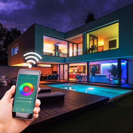 Imagem de Spot Led Taschibra Smart Quadrado Embutir Wi-Fi Tek MR16 5W RGB Bivolt