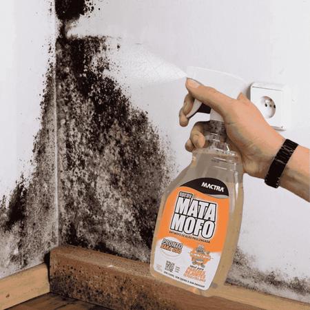 Imagem de Spray Mata Mofo Mactra 750 ML - Anti Mofo e Bolor Ação Prolongada Elimina Tudo Mofo Não Volta - (Teto de banheiro, guarda roupa, parede, armário, telh