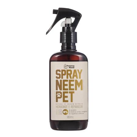 Imagem de Spray Neem Pet Natural Hidratante e Reparador, Flores & Ervas para PETS 180ml  Preserva Mundi