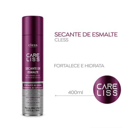 Spray Secante de Esmante Care Liss Cless 400ml Imagem de Spray Secante de Esmante Care Liss Cless 400ml