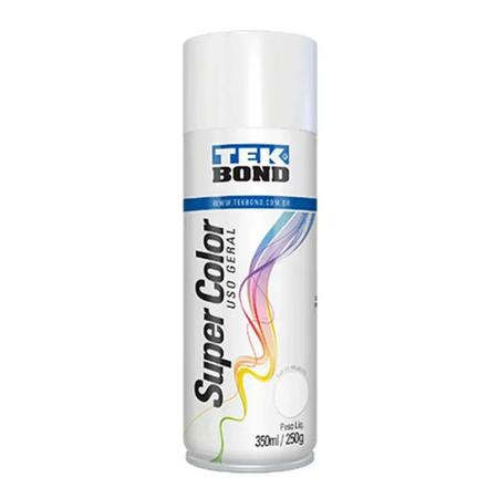 Imagem de Spray super color uso geral branco brilhante 350 ml / 250 g tekbond