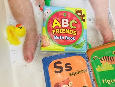 Imagem de Spruce Lab ABC Friends Magic Color Bath Books - 4 Bath Book Set - Brinquedos de Banho de Bebê Educacionais - Animais Mágicos Aparecendo na Água - Brinquedos de Dentição para Bebês - Menino / Menina Baby Bathtub Livros Baby Shower Toy