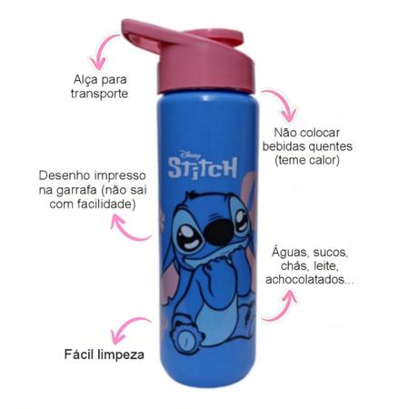 Squeeze Garrafinha Stitch 700ml Plástico Acadeia Lancheira - Plasduran Imagem de Squeeze Garrafinha Stitch 700ml Plástico Acadeia Lancheira
