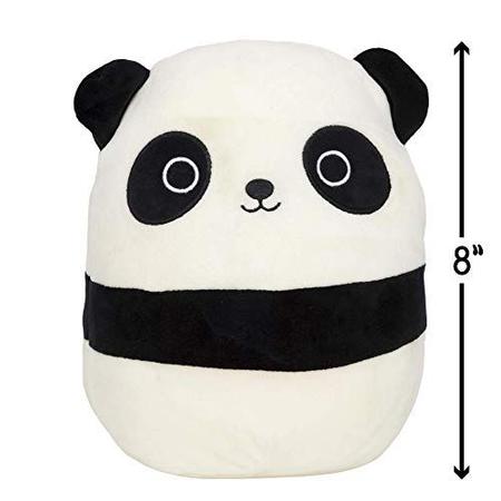 Squishmallow Oficial Kellytoy Pel cia 20cm Stanley O Panda Macio Urso De Pel cia