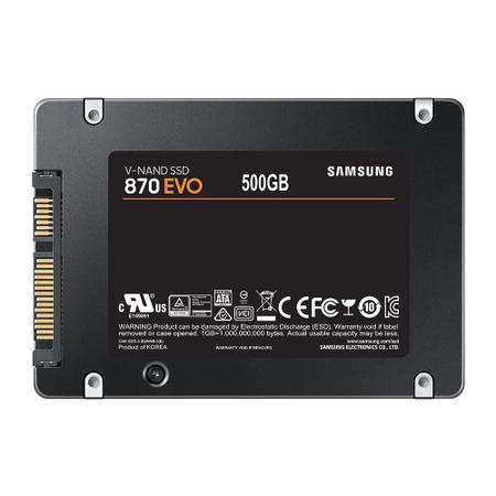 Imagem de SSD 1 TB Samsung 870 EVO Series, 2.5", SATA III, Leitura: 560MB/s e Gravação: 530MB/s, Preto - MZ-77E1T0E