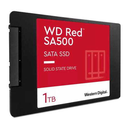 Imagem de SSD 1 TB WD Red SA500 NAS, SATA, Leitura: 560MB/s e Gravação: 530MB/s - WDS100T1R0A
