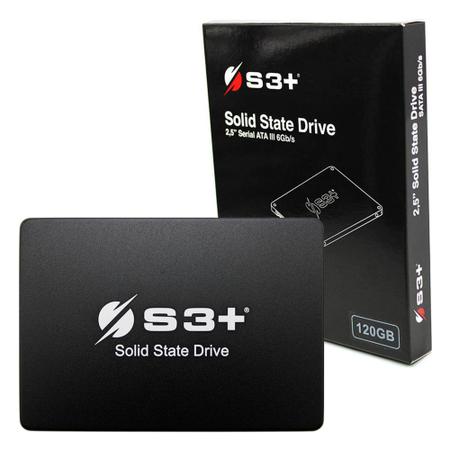 Imagem de SSD 120GB S3+, SATA III 6 Gb/s, Leitura 550 MB/s, Gravação 500 MB/s - S3SSDC120