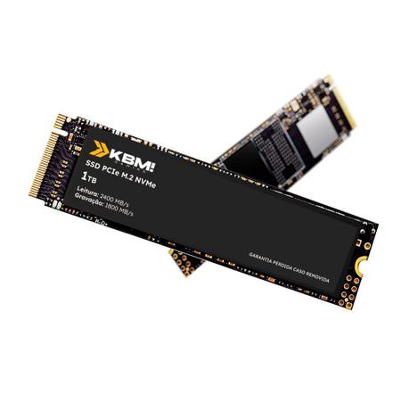 Imagem de SSD 1TB KBM! Gaming, M.2 NVMe, PCIe, Leitura 2400 MB/s, Gravação 1800 MB/s - KGSSD300100