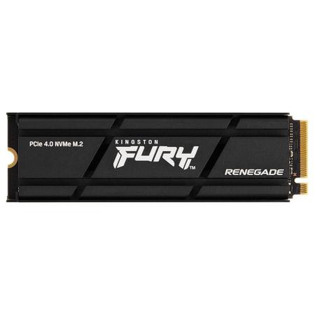 Imagem de SSD 1TB Kingston Fury Renegade com Dissipador, PCIe 4.0 NVMe M.2, Gen4x4, Leitura: 7300MB/s e Gravação: 6000MB/s, Preto, compatível com o PlayStati...