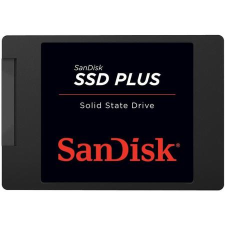 Imagem de SSD 240 GB Sandisk Plus, SATA, Leitura: 530MB/s e Gravação: 440MB/s - SDSSDA-240G-G26