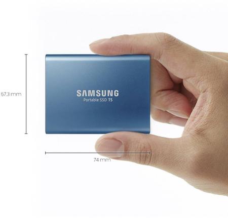 Imagem de SSD 500GB Externo SAMSUNG T5 500GB USB 3.1 TypeC 3D V-NAND Portátil - Modelo MU-PA500B/AM
