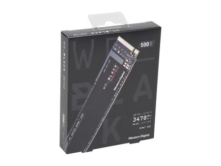 Imagem de SSD 500GB WD BLACK SN750 NVMe M.2 2280 PCI-E 3.0 x4 64-layer 3D NAND - Modelo WDS500G3X0C