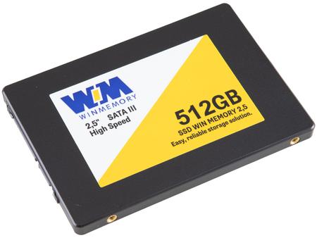 Imagem de SSD 512GB WIN MEMORY SATA 2,5” Leitura 560MB/s Gravação 540MB/s SWR512G