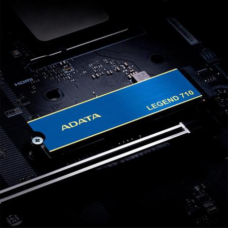 Imagem de SSD Adata Legend 710, 1TB, M.2 2280, PCIe GEN3x4, NVMe 1.4, Leitura: 2.400 MB/s e Gravação: 1.800 MB/s, Azul - ALEG-710-1TCS