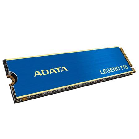 Imagem de SSD Adata Legend 710, 512GB, M.2 2280 PCIe GEN3x4, NVMe 1.4, Leitura: 2.400 MB/s e Gravação: 1.800 MB/s, Azul - ALEG-710-512GCS