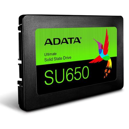 Imagem de SSD Adata SU650 480GB SATA III 2.5" NAND Flash 3D PC e Notebook ASU650SS-480GT-R