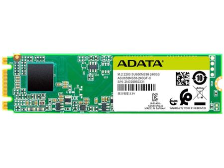 Imagem de SSD ADATA Ultimate SU650 240GB SATA 6Gb/s - M.2 Leitura 550MB/s Gravação 410MB/s