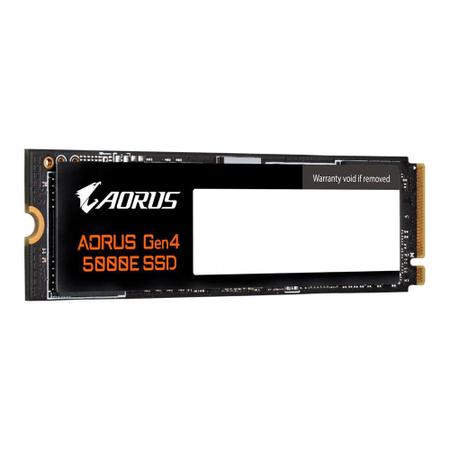 Imagem de SSD Gigabyte AORUS Gen4 5000E 500GB, PCI Express 4.0x4, NVMe 1.4, Leitura:5000MB/s e Gravação:3800MB/s - AG450E500G-G