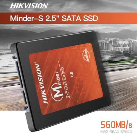 Imagem de SSD Hikvision 480GB SATA III 6GB/s 2.5 550MBs - Minder(S)/480G