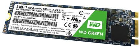 Imagem de SSD M.2 240GB Western Digital Green - SATA - Leitura 545 MB/s - Gravação 465MB/s - WDS240G2G0B