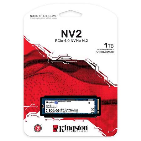 Imagem de Ssd m.2 nvme kingston 1tb nv2 pcie 4.0 3500mb/s