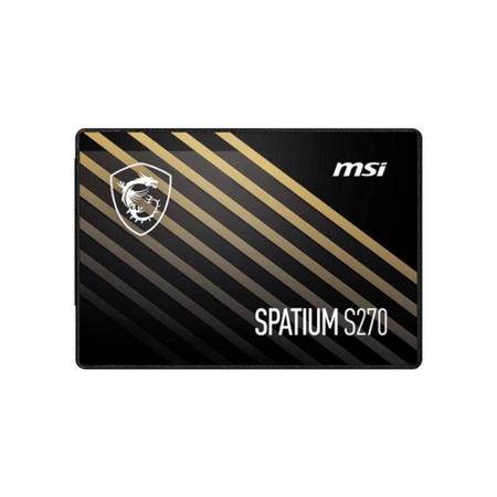 Imagem de SSD MSI 480 GB SATA III 6 Gb/s Leitura 500 MB/s Gravação 450 MB/s SPATIUM-S270-480G