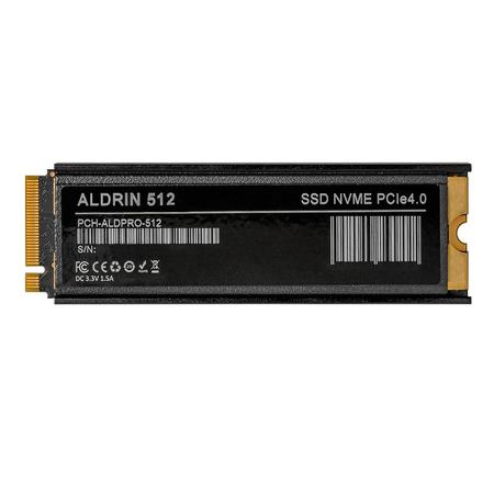 Imagem de SSD Pichau Aldrin PRO, 512GB, M.2 PCIe 4.0 DRAM, Leitura 7300MB/S, Gravacao 2700MB/S, PCH-ALDPRO-512