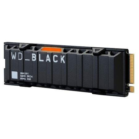 Imagem de SSD WD Black SN850X Gaming 1TB, NVMe, Heatsink, M.2 2280 PCIe GEN4X4, Leitura:7300 MB/s e Gravação: 6300 MB/s - WDS100T2XHE, Compatível com PS5