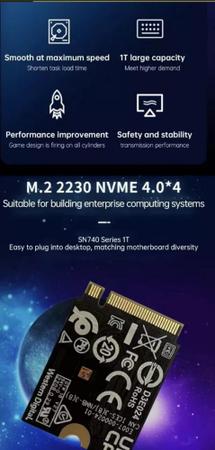 SSD Western Digital WD SN740 M.2 2230 Gen4 PCIe 4.0 X4 NVMe