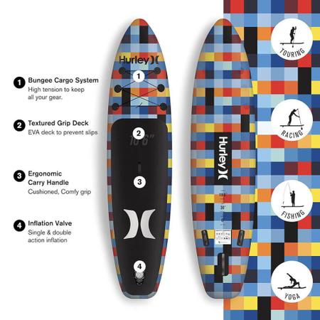 Imagem de Stand Up Paddle Inflável Hurley One & Only Mosaic 10'6" Prancha SUP