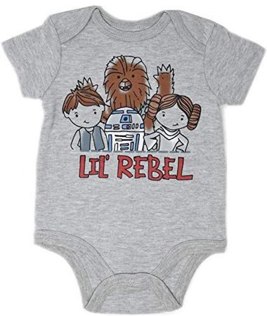 Imagem de Star Wars Baby Boys 5 Pack Bodysuits Princesa Leia Yoda Han Solo R2D2 C3PO 12 Meses