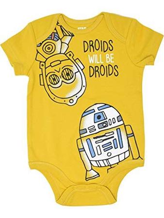 Imagem de Star Wars Baby Boys 5 Pack Bodysuits Princesa Leia Yoda Han Solo R2D2 C3PO 12 Meses
