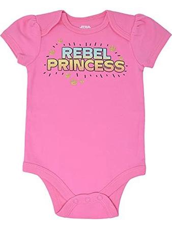 Imagem de Star Wars Baby Girls 5 Pacotes Bodysuits Princesa Leia Yoda Chewbacca 3-6 meses