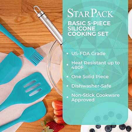 Premium Silicone Kitchen Utensil Set (5 Piece) by StarPack