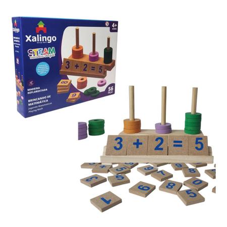 Imagem de Steam Brincando de Matemática Brinquedo Educativo - Xalingo - 4 anos