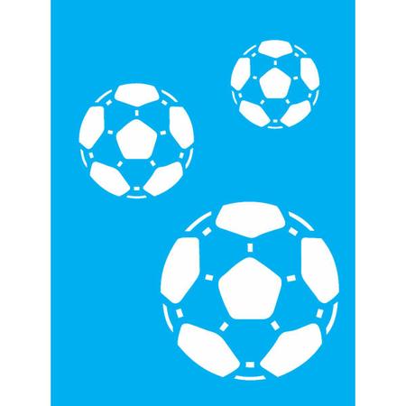 Imagem de Stencil OPA 15x20 0161 Bolas de Futebol