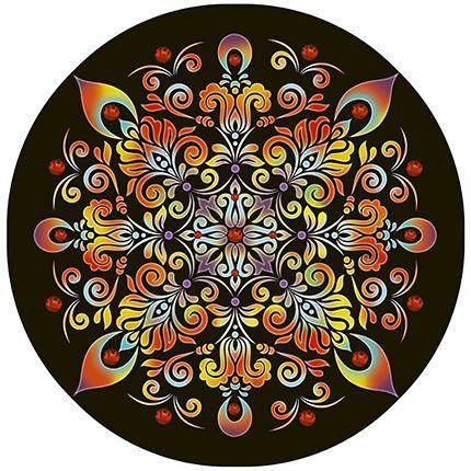 Imagem de Stencil Pintura Especial Mandala Arabesco 30x30 Stqg-009 Litoarte