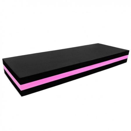 Imagem de Step em Eva 90 X 30 X 10 Cm Preto com Rosa 2 Unidades  Evamax 