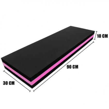 Imagem de Step em Eva 90 X 30 X 10 Cm Preto com Rosa 2 Unidades  Evamax 