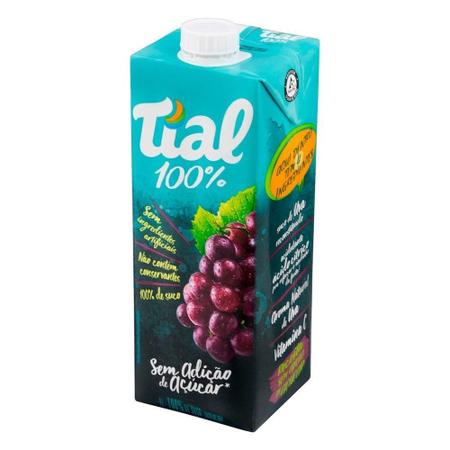 Imagem de Suco Tial 100% Uva 1L Embalagem com 12 Unidades