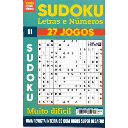 Sudoku Letras e Números 27 Jogos Edição 03 - Edi Case - Editora Case - Spot  - Magazine Luiza