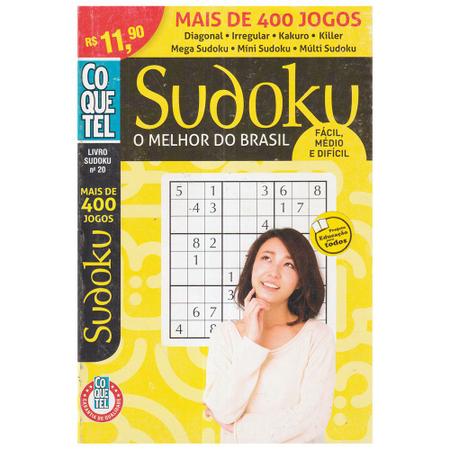 Livro de Passatempos Sudoku Jogos de Lógica Com Números - Coquetel